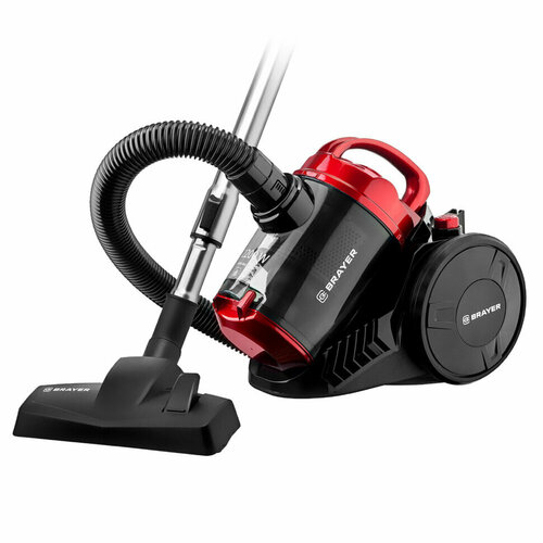 Пылесос BRAYER BR4202 с контейнером циклон 2200 Вт мощность всасывания 420 Вт черныйбордовый 456120 1339000₽