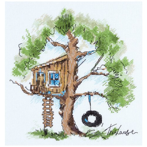 PANNA Набор для вышивания Домик на дереве (PS-1952), 22.5 х 20 см набор для вышивания ps 1952 пс 1952 домик на дереве