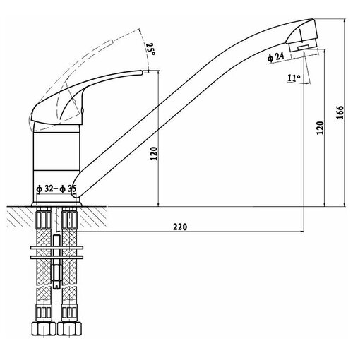 ST007 OCEANMARK STORM смеситель для кухни