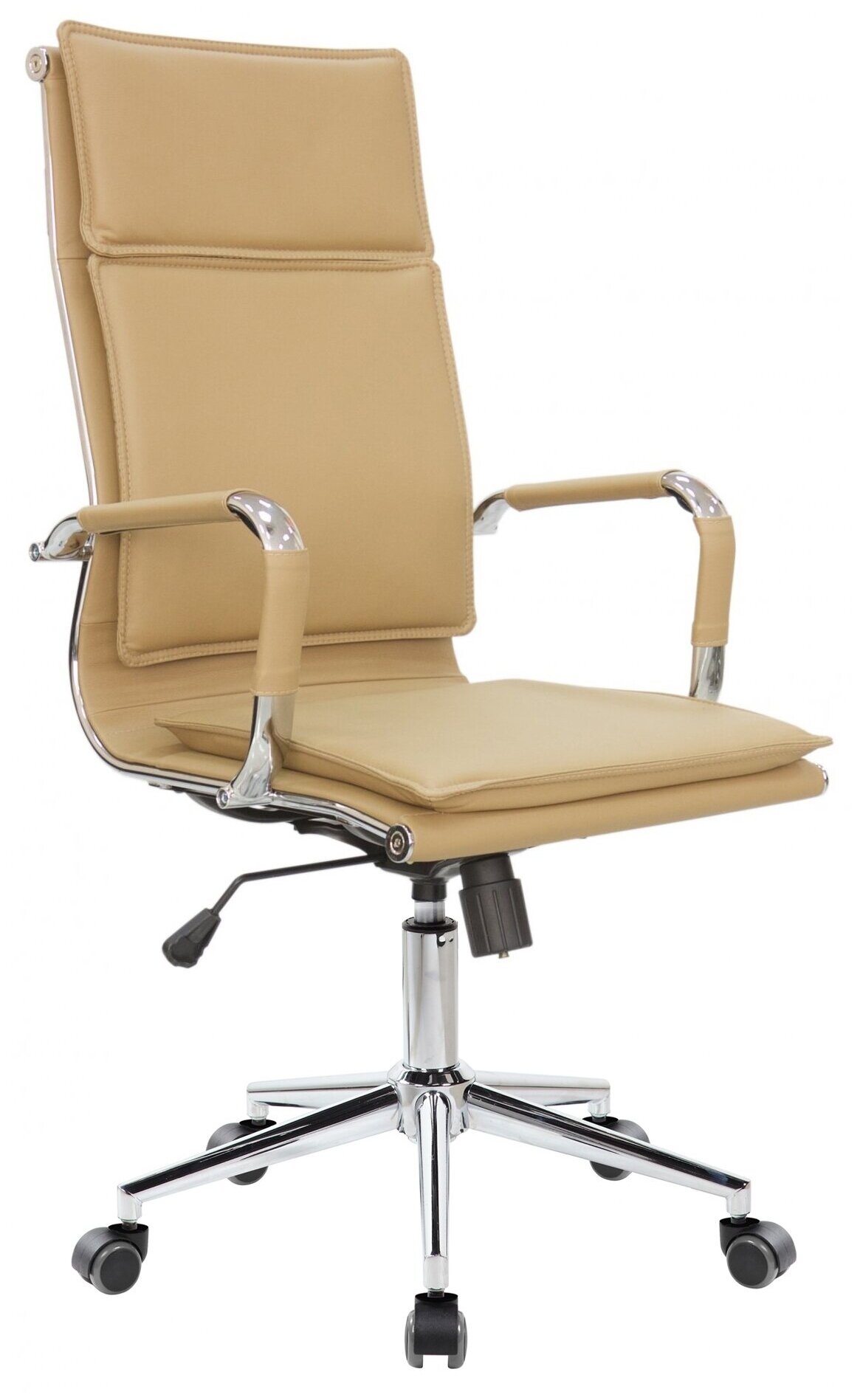 Кресло компьютерное Riva Chair 6003-1S, Цвет обивки: кемел, Цвет корпуса: хром