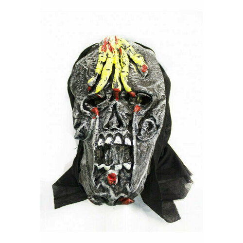 маска черепа с пайетками 13349 Маска черепа с рукой