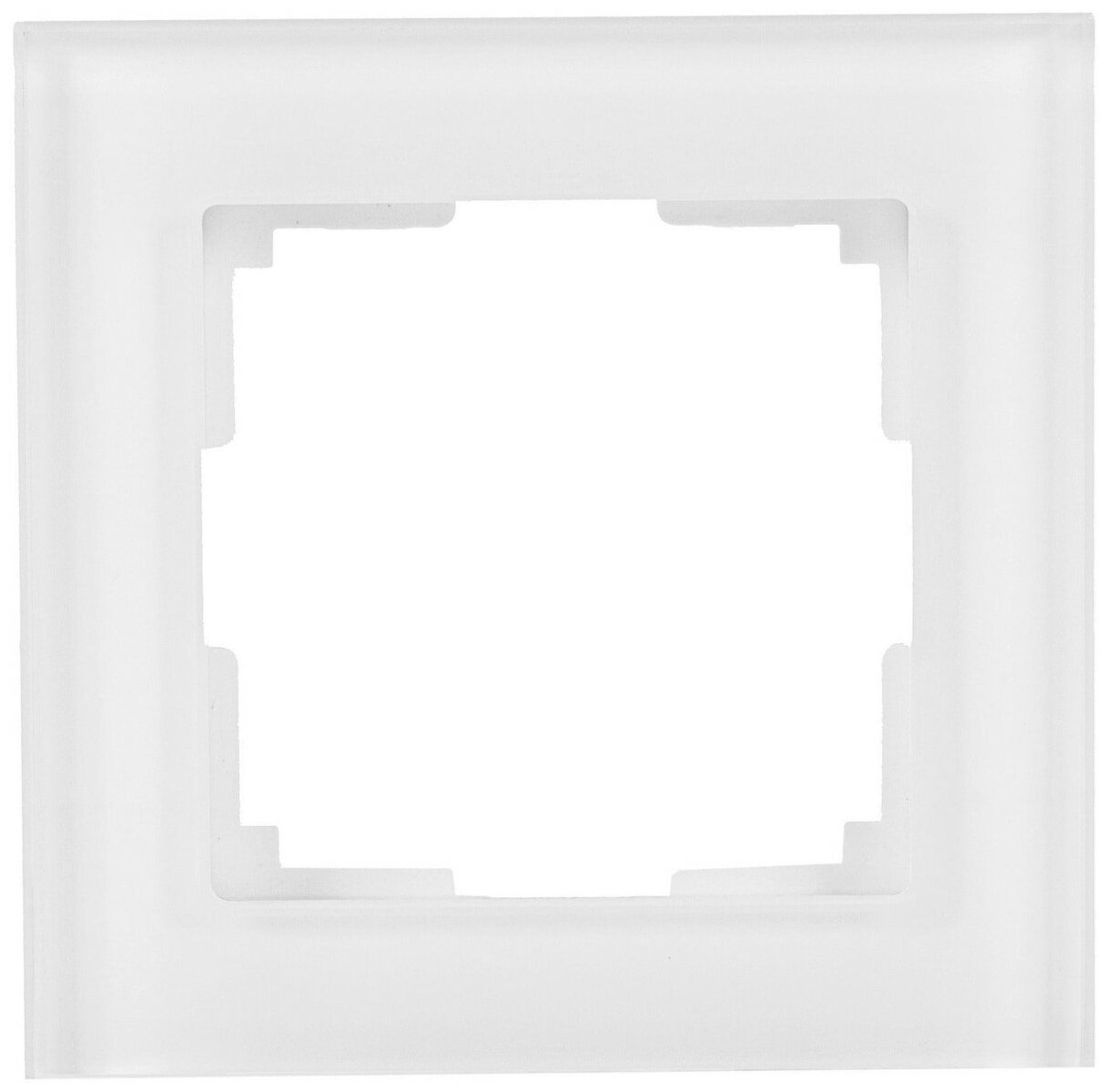Рамка из стекла на 1 пост Werkel Favorit W0011101 белый - фотография № 8
