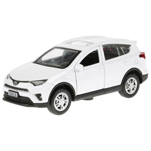 полицейский автомобиль технопарк toyota rav4 полиция rav4 p sl 1 40 12 см серебристый синий Легковой автомобиль ТЕХНОПАРК Toyota RAV4 1:40, 12 см, белый