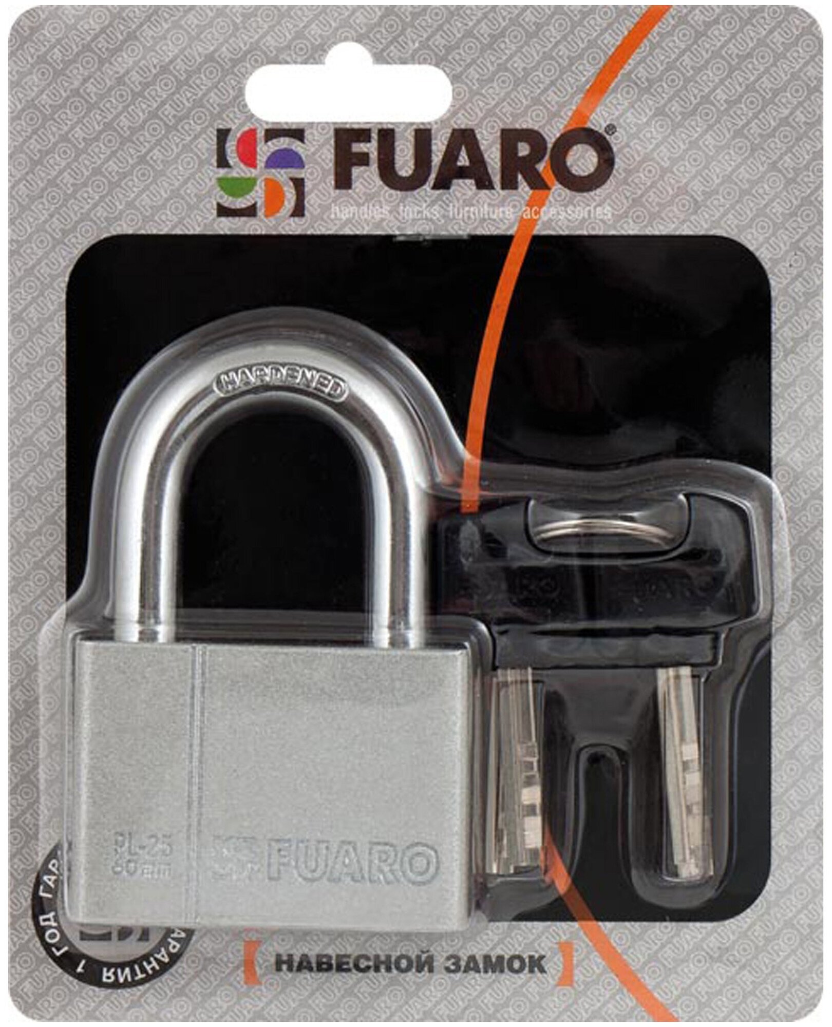 Замок навесной FUARO PL-PROTEC-2560 4 fin key (PL-2560) фин. /блистер - фотография № 5