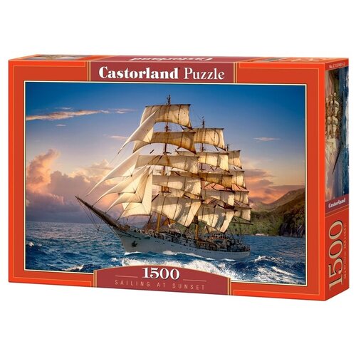 Пазл Castorland Sailing At Sunset (C-151431/B-151431), 1500 дет., 47х68х25 см, мультиколор пазл 1500 деталей парусник на закате 68 47 см castorland [b 151431]