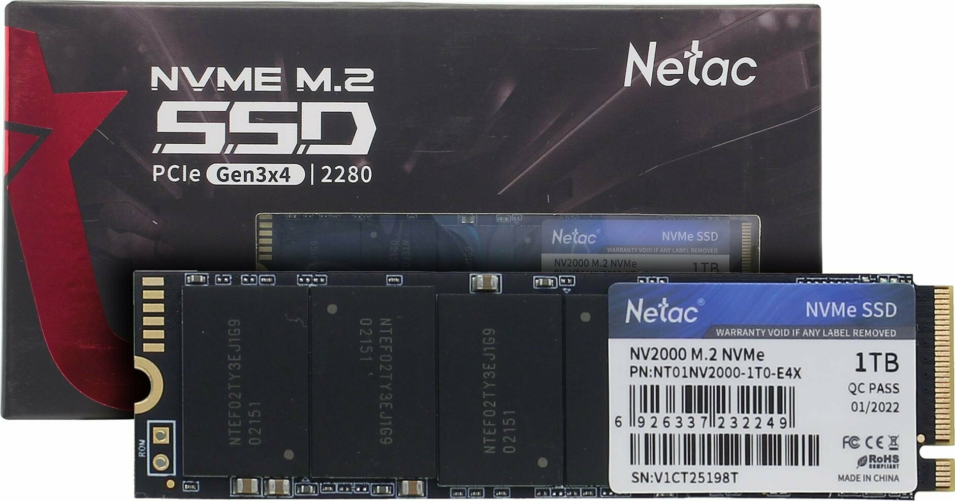 Накопитель SSD Netac M.2 2280 NV2000 NVMe PCIe 1Tb (NT01NV2000-1T0-E4X) - фото №16