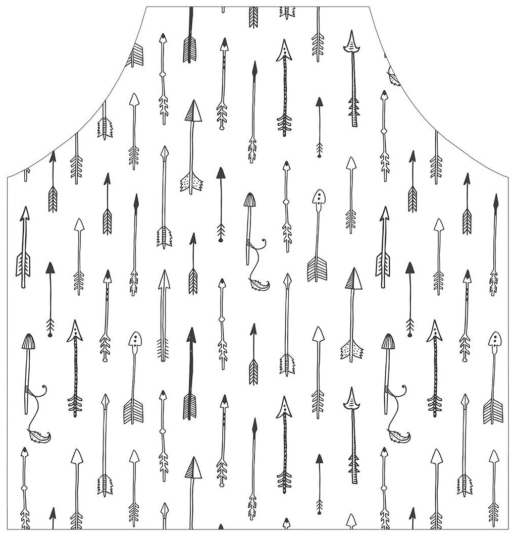 Фартук кухонный JoyArty "Вертикальные стрелы", универсальный размер для женщин и мужчин - фотография № 3