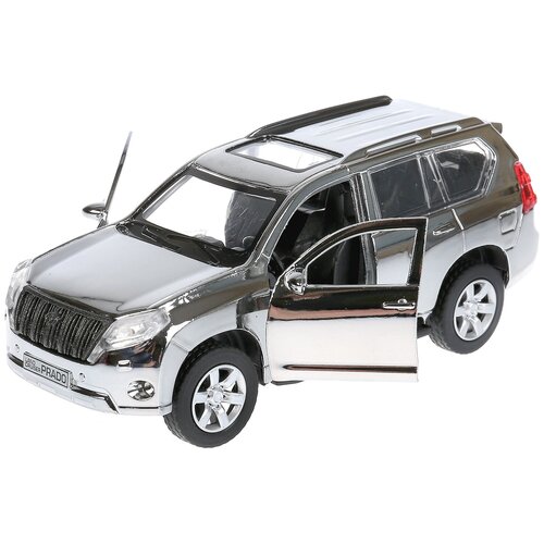 Внедорожник ТЕХНОПАРК Toyota Land Cruiser Prado 1:32, 12 см, серебристый хром