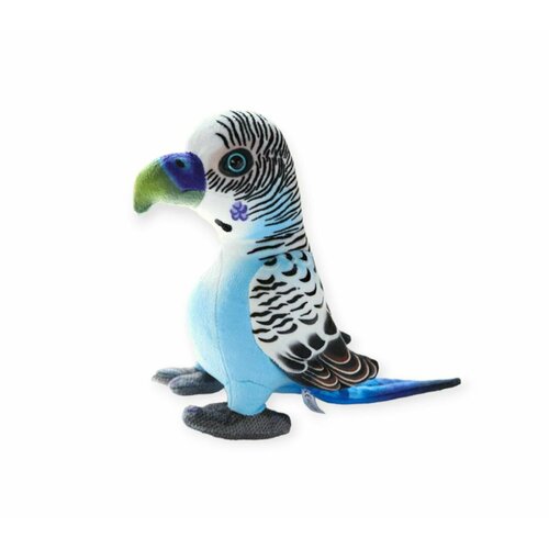 игрушка для ванной огонёк попугай ара голубой Мягкая игрушка реалистичный Попугай Ара 20 см голубая грудка