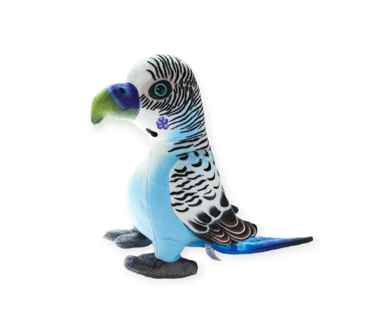 Мягкая игрушка реалистичный Попугай Ара 20 см голубая грудка