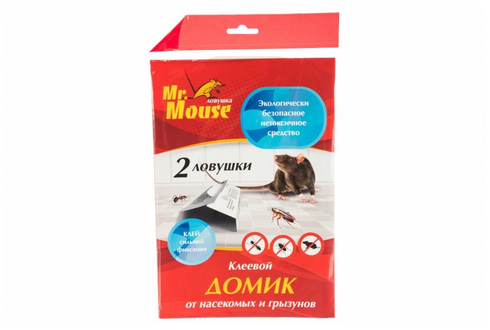 Домик клеевой MR. MOUSE от грызунов 2 шт 24/96 147436