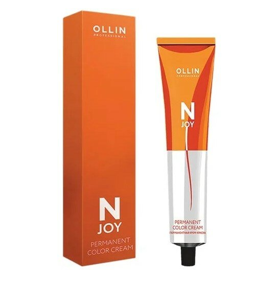 OLLIN Professional Стойкая крем-краска для волос N-Joy Color Cream, 10/75 светлый блондин коричнево-махагоновый, 100 мл