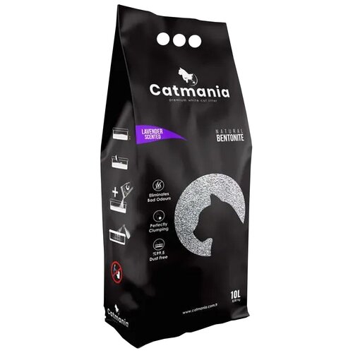 Catmania Lavander наполнитель для кошачьего туалета с ароматом лаванды - 10 л catmania carbon effect наполнитель комкующийся для туалета кошек с добавление активированного угля 5 л х 4 шт