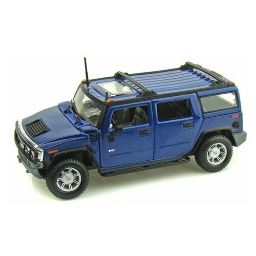 Внедорожник Maisto Hummer H2 SUV 2003 (31231) 1:27, 18 см, синий