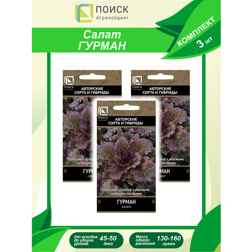 Комплект семян Салат Гурман х 3 шт. комплект семян салат русич х 3 шт