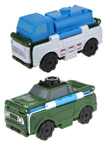 Внедорожник 1 TOY Transcar Double 2 в 1: Автоцистерна/Внедорожник (Т18285) 8 см