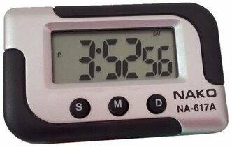Часы автомобильные NA-617A NAKO, батарейки в комплекте, серебристые