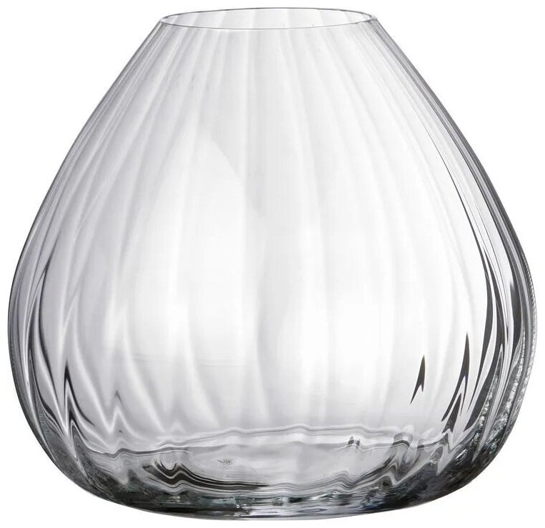 Ваза Crystalex "Waterfall", для цветов, настольная, прозрачная, высота 18.5 см — фото 1