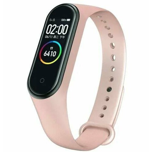 Ремешок для Xiaomi Mi Band 5/6 Бледно-розовый ремешок нейлоновый для xiaomi mi band 3 4 5 6 7 25 бледно розовый на липучке