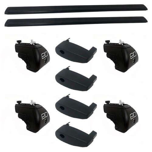 фото Комплект дуг и опор евродеталь на рейлинги для uaz patriot (2008-н.в.), крыло, 1.35 м черный