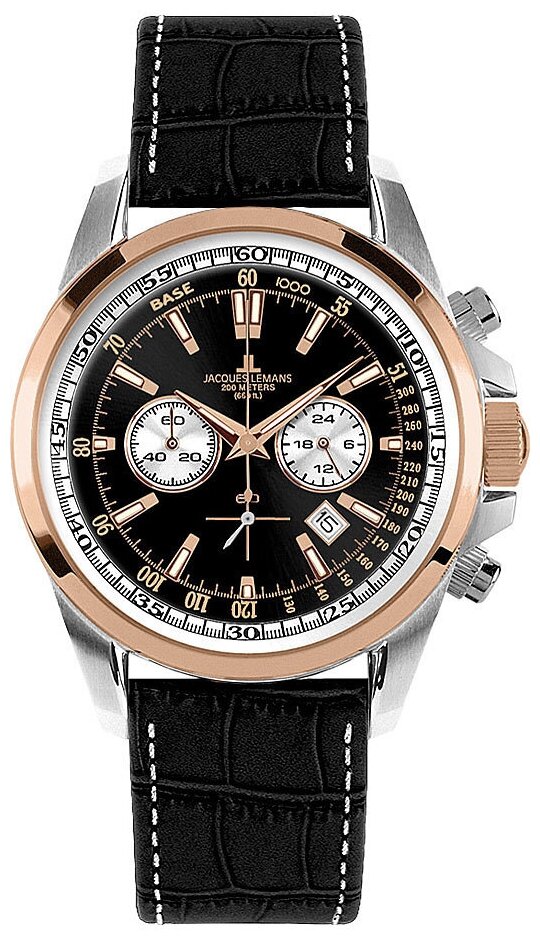 Часы австрийские наручные мужские кварцевые на ремне Jacques Lemans 1-1117MN