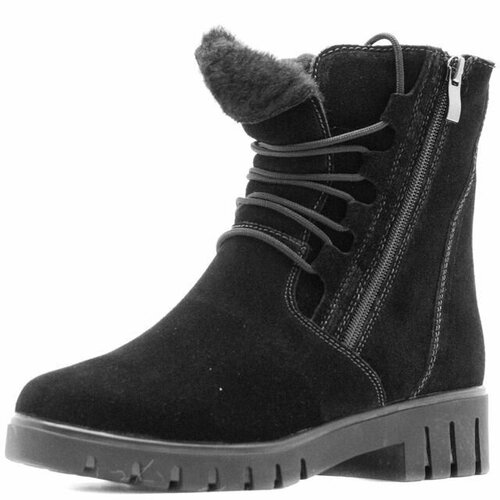 фото Ботинки covani, зимние, натуральный велюр, полнота g, размер 36, черный