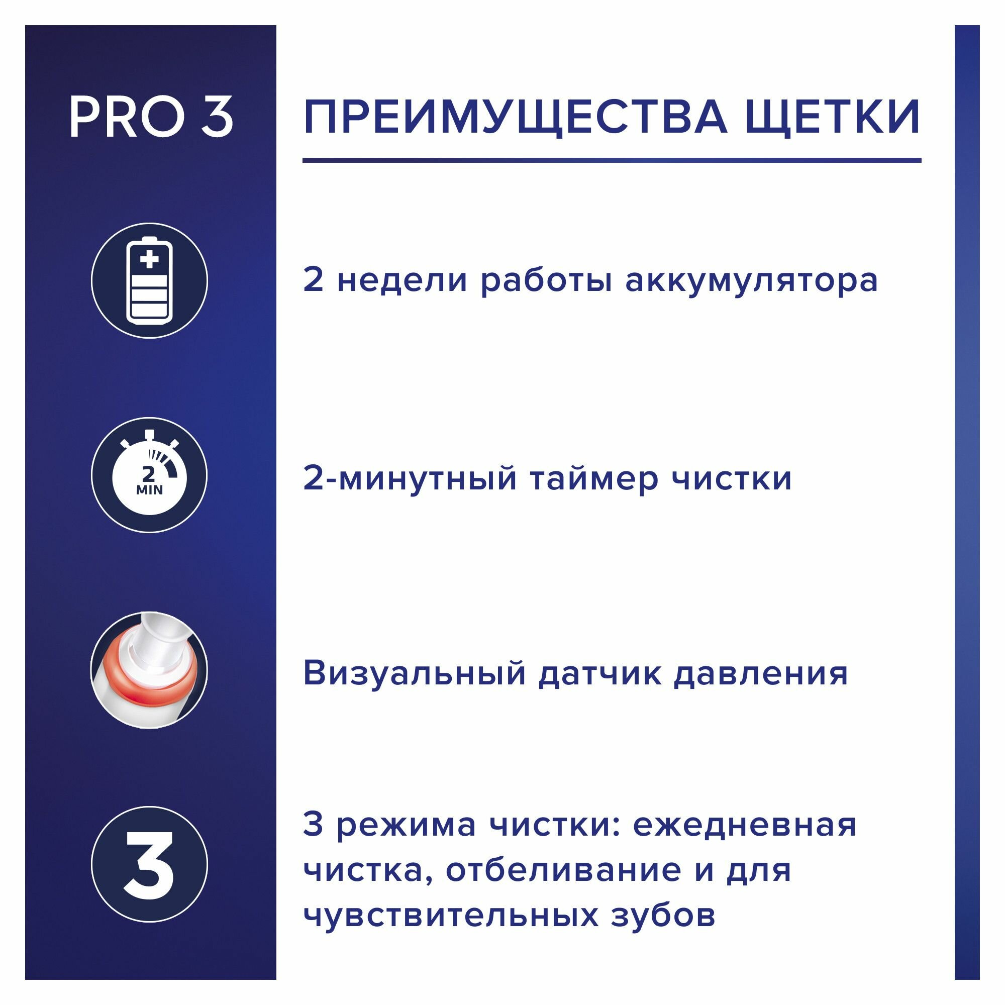 Электрическая зубная щетка ORAL-B Pro 3/D505.513.3 CrossAction, цвет: голубой - фото №10