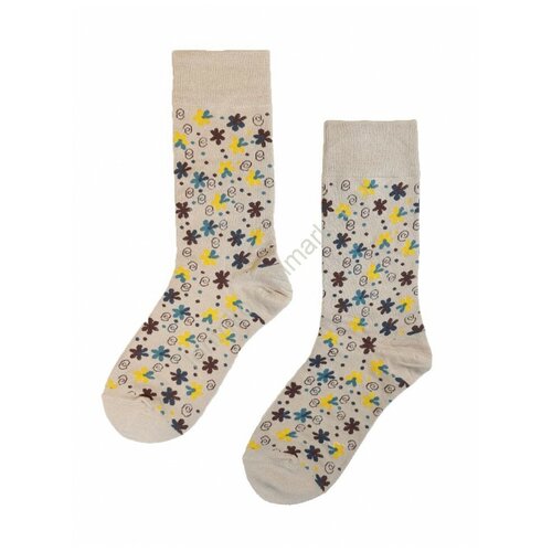 фото Носки alina fanny бежевые цветы (36-41)