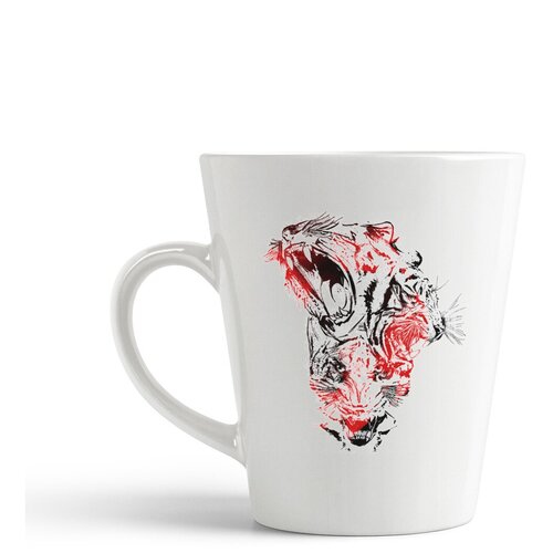 фото Кружка-латте coolpodarok три тигриные пасти арт