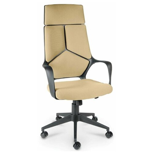 фото Кресло офисное iq черный пластик слоновая кость ткань norden chairs