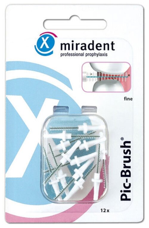 Ершики Miradent Pic-Brush refills White 0,7 мм - 12 шт