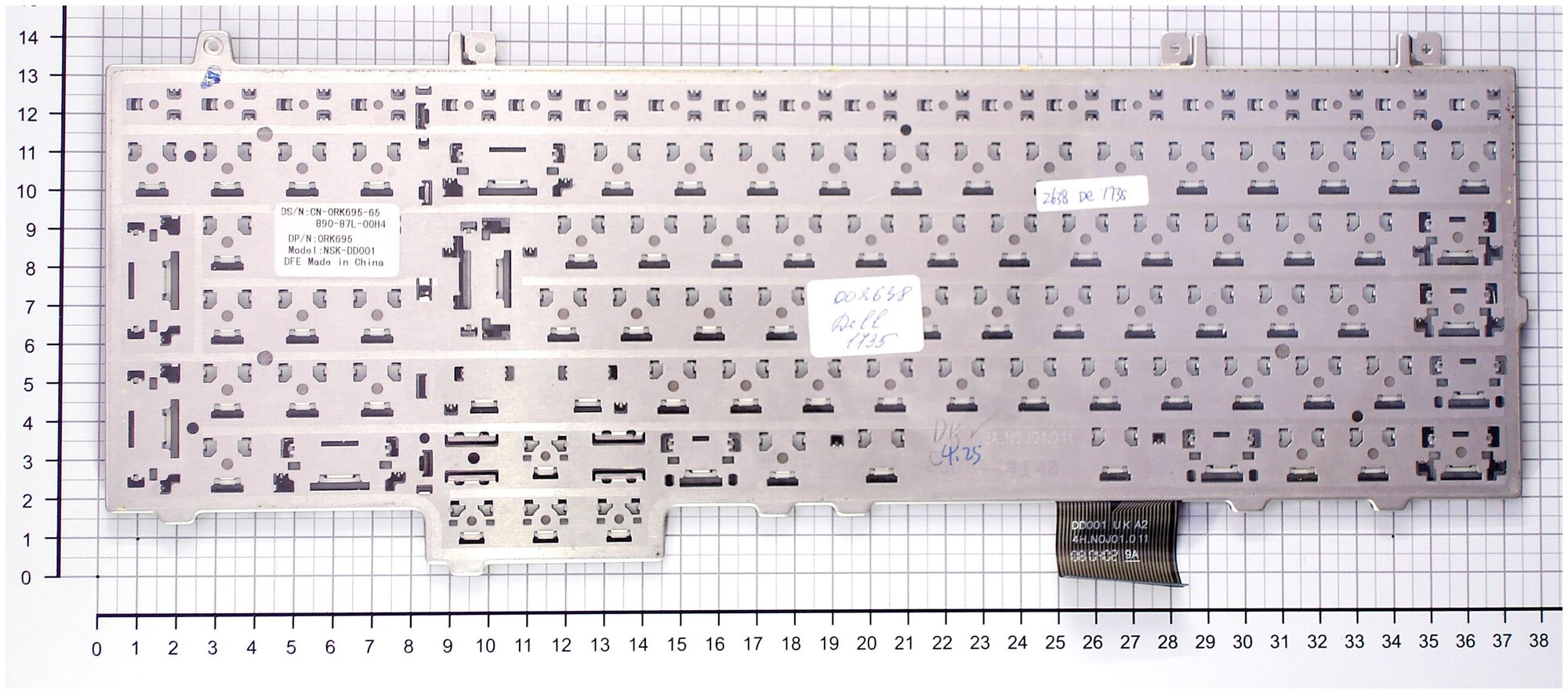 Клавиатура для ноутбука Dell 0F484C без подсветки