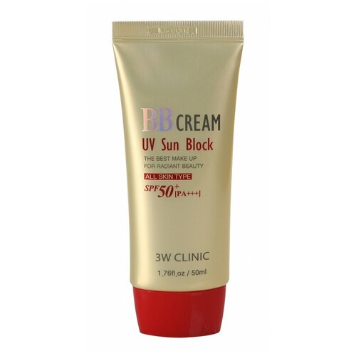 Солнцезащитный BB крем для лица 3W Clinic BB Cream UV Sun Block, 50 мл