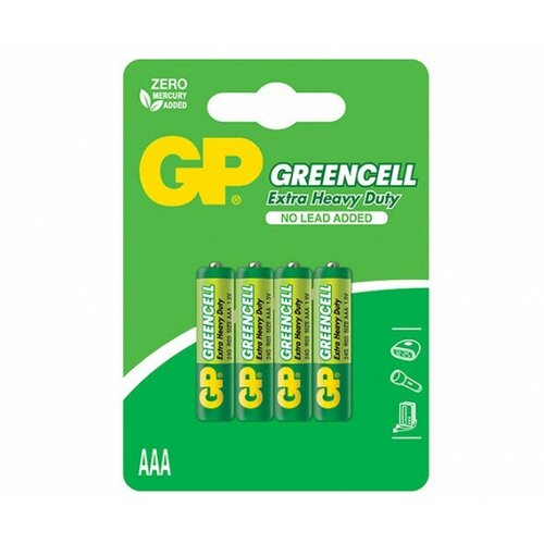 Батарейки солевые GP GP24G-2CR4 Greencell AAA R03 1,5В 40шт