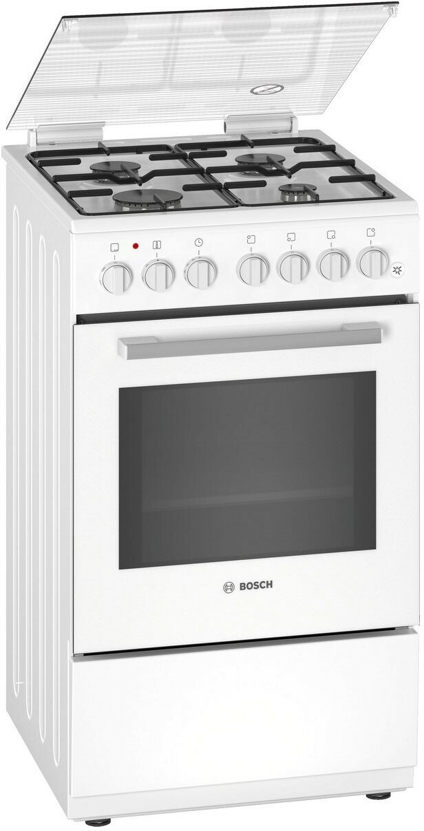 витринный Комбинированная плита BOSCH HXG130B20R белый - фотография № 12