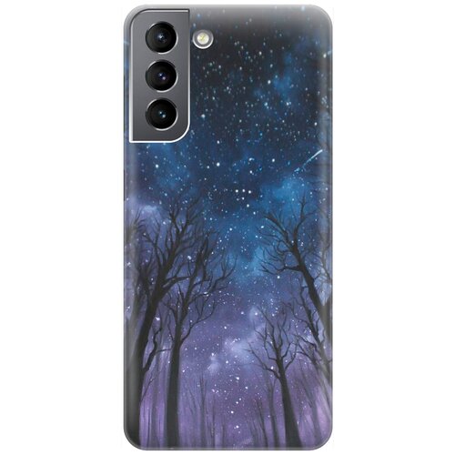 Ультратонкий силиконовый чехол-накладка для Samsung Galaxy S21 с принтом Ночной лес ультратонкий силиконовый чехол накладка для samsung galaxy s21 с принтом ночной лес