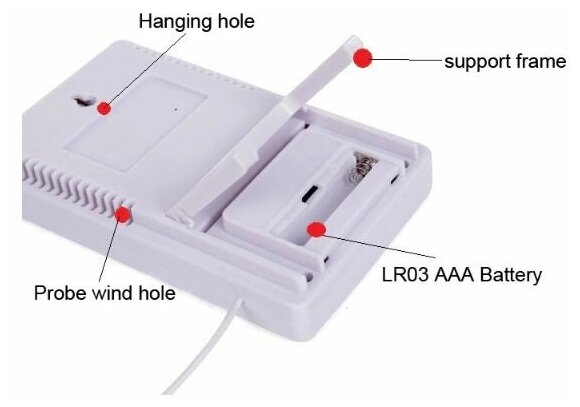 Термометр гигрометр часы OEM TA-298 - фотография № 5