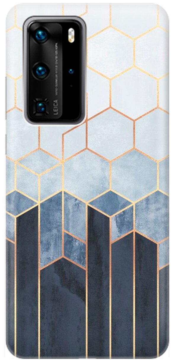 RE: PA Накладка Transparent для Huawei P40 Pro с принтом "Золотые соты на сером"
