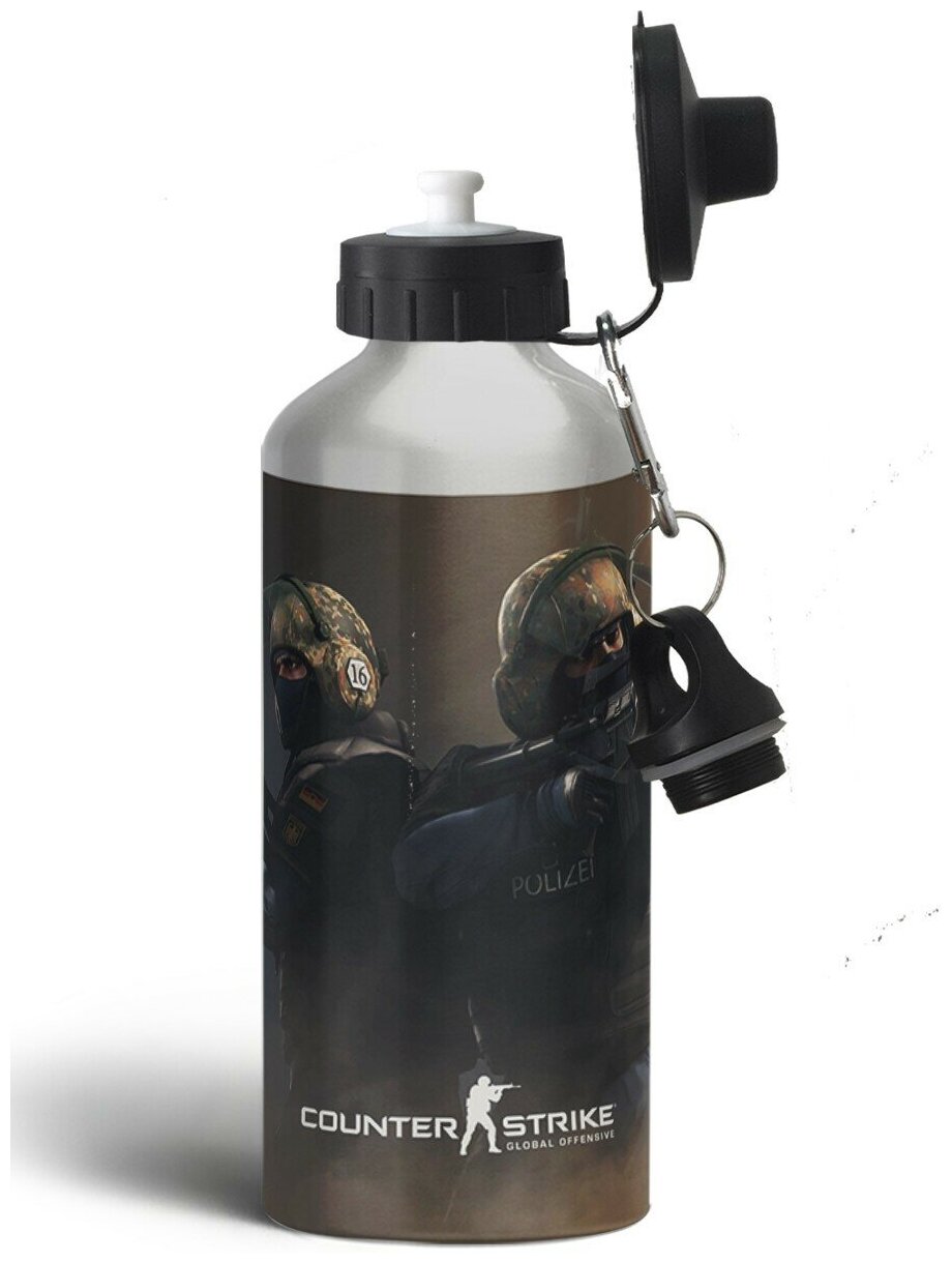 Бутылка спортивная, туристическая фляга Counter Strike GO 1-19