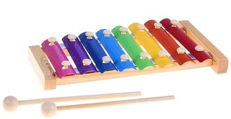 Игрушка музыкальная Лесная мастерская "Металлофон", 8 тонов, для детей и малышей, развивающая, деревянная