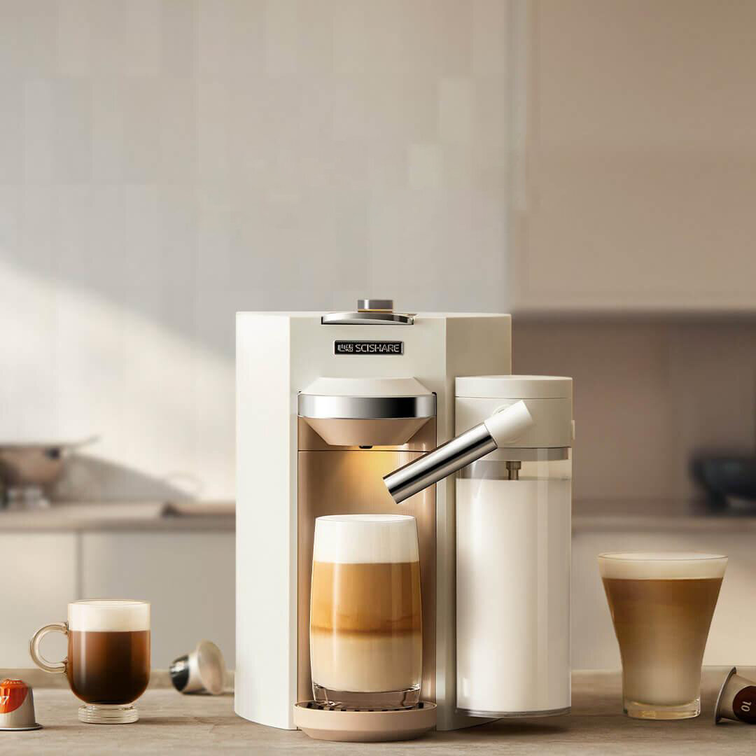 Капсульная кофемашина Xiaomi Scishare Fancy Capsule Coffee Machine Beige (S1205) - фотография № 7