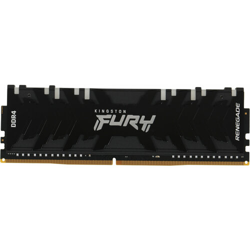 Память DDR4 8Gb 3200MHz Kingston KF432C16RBA/8 Fury Renegade RGB RTL Gaming PC4-25600 CL16 DIMM 288-pin 1.35В single rank с радиатором Ret память ddr4 2x32gb 3200mhz patriot pvb464g320c6k viper 4 blackout rtl gaming pc4 25600 cl16 100449