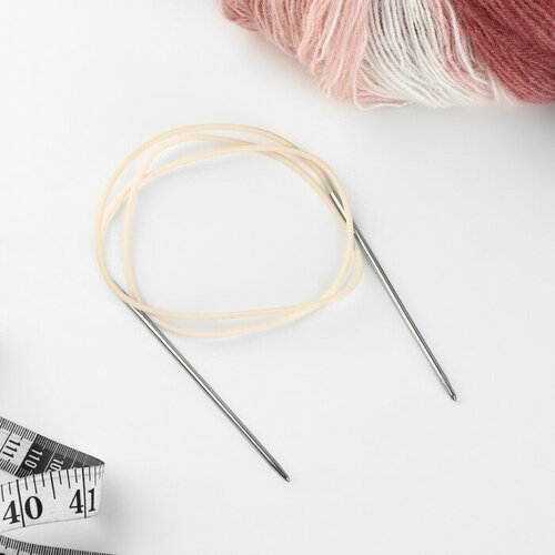 Спицы круговые на кембрике, для вязания, d = 3,5 мм, 100 см