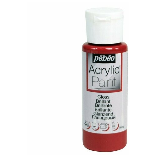 Краска акриловая PEBEO "Acrylic Paint", глянцевая (цвет: бордо), арт. 097849, 59 мл