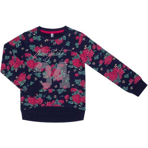 фото Джемпер для девочки barkito толстовка blossom boom, синий