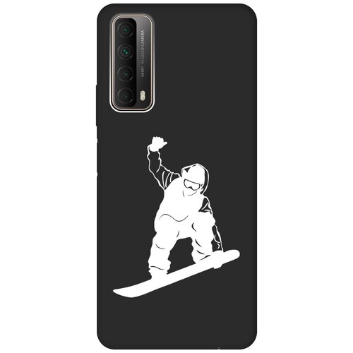 Матовый чехол Snowboarding W для Huawei P Smart (2021) / Хуавей П Смарт (2021) с 3D эффектом черный матовый чехол volleyball w для huawei p smart 2021 хуавей п смарт 2021 с 3d эффектом черный