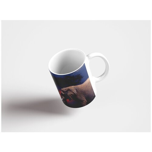 фото Кружка "слоны, саванна, расположение 320 мл. белая" lotsprints