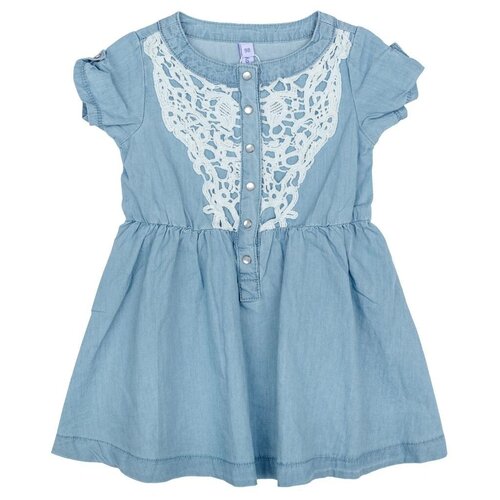фото Платье playtoday размер 104, голубой/белый