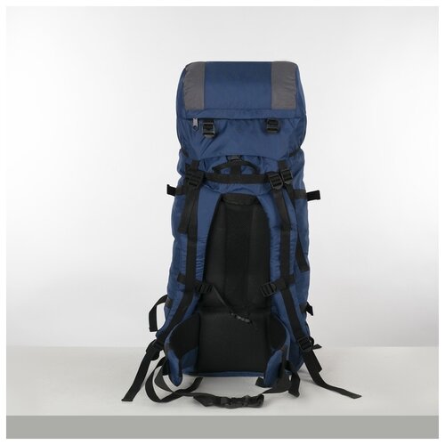 Рюкзак туристический Taif 70 л, отдел на шнурке, наружный карман, 2 боковые сетки, синий-серый