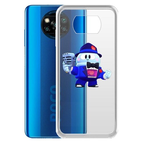 Чехол-накладка Krutoff Clear Case Brawl Stars-Стильный Лу для POCO X3 NFC